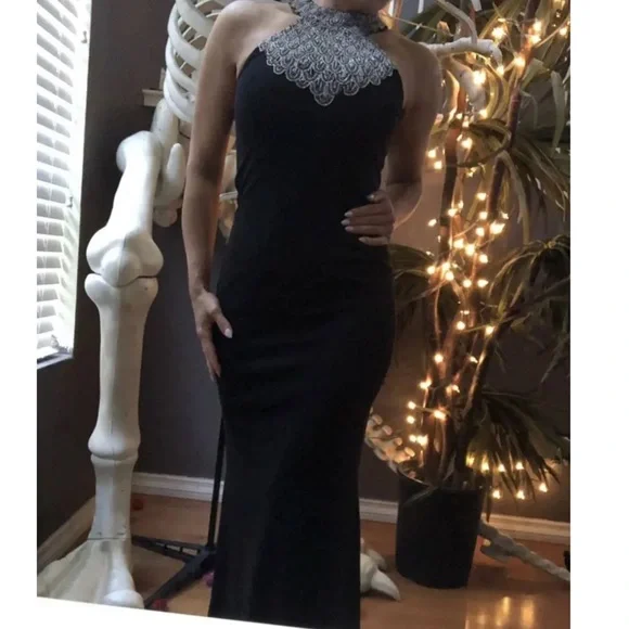 PARKER • Black Kyler Gown Prom Bridal Dress Christmas Cocktail Holiday - Picture 5 of 5